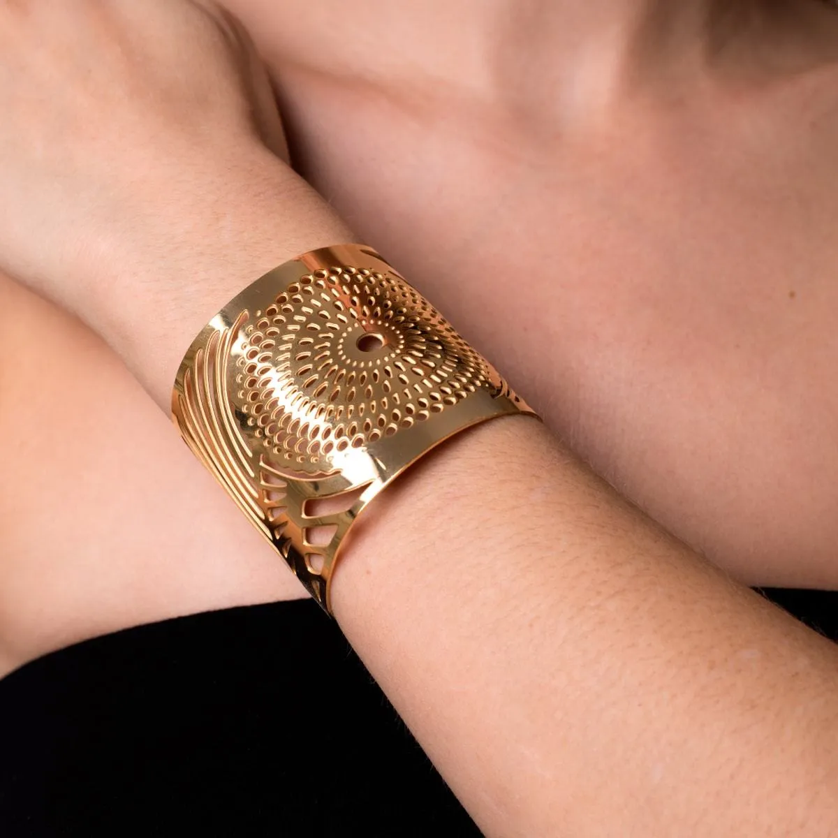 18k Gold | Sunrise | Laser Cut Cuff