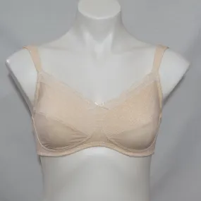 Amoena 43905 Tracy Wire Free Mastectomy Bra 32A Apricot & Ivory NEW WITH TAGS