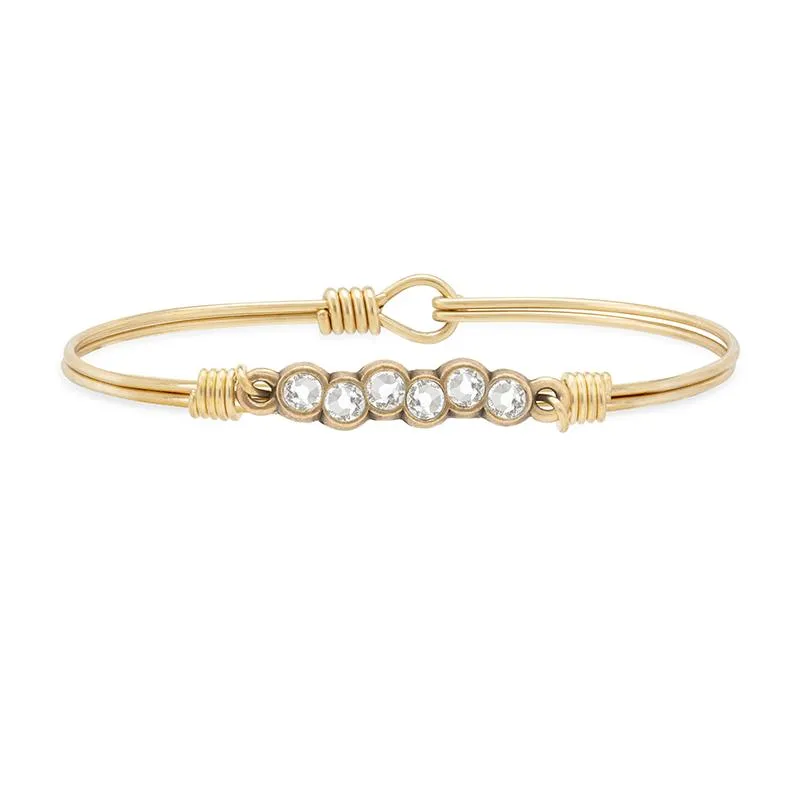 April Starlight Birthstone Bangle Bracelet