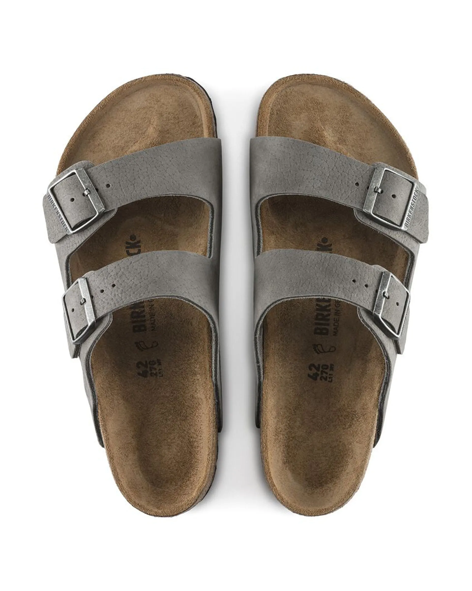 Arizona Nubuck Leather (Wide) (Desert Buck Whale Gray)