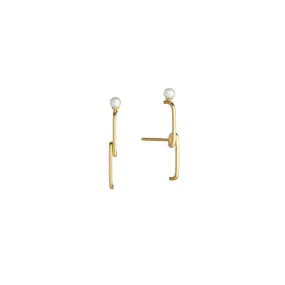 Astra Zenith 18K Gold Earrings w. Pearl