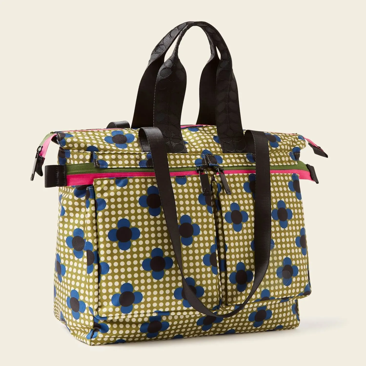 Axis Tote - Flower Polka Dot Olive