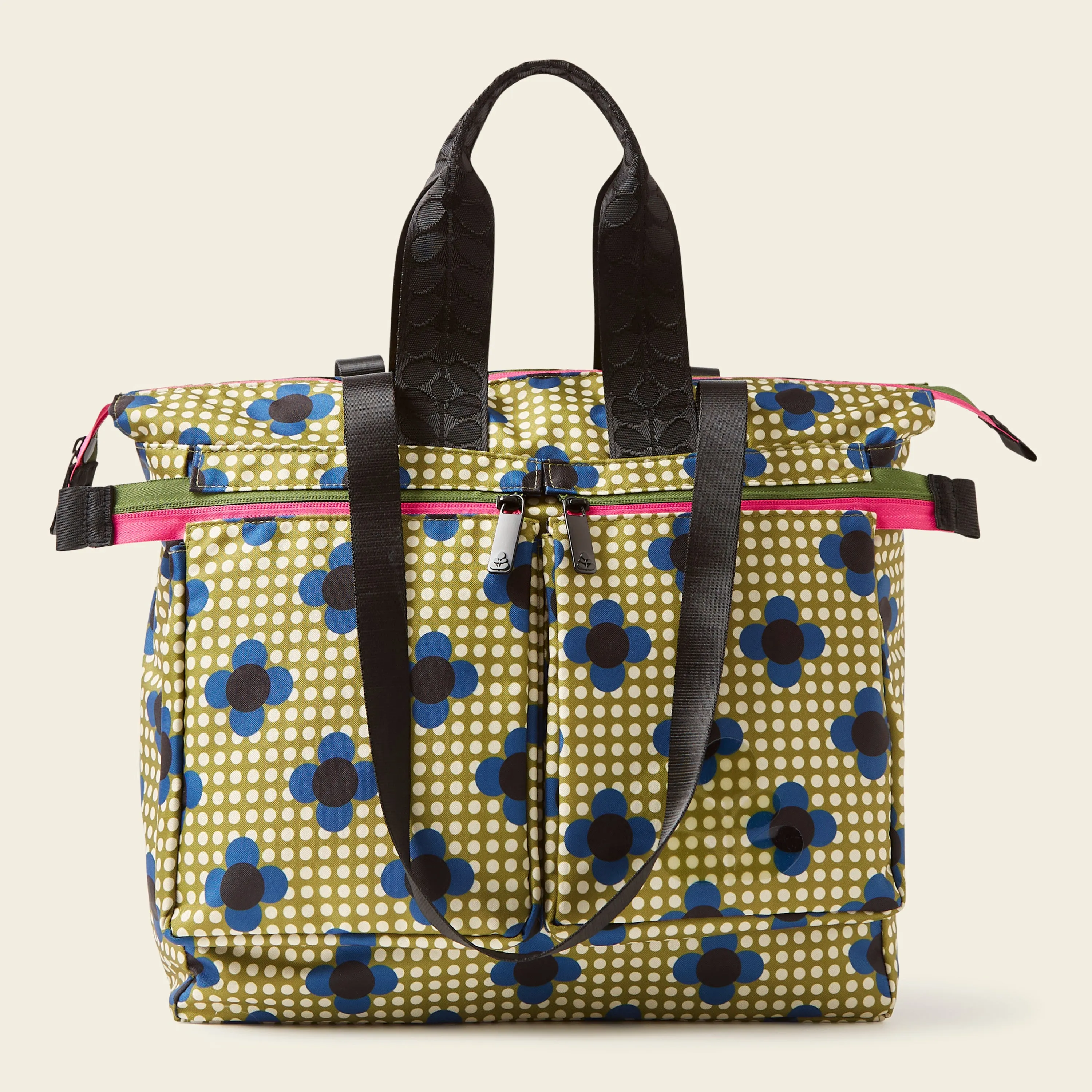 Axis Tote - Flower Polka Dot Olive