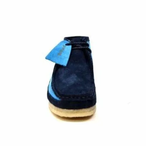 British Walkers Walker 100 Wallabee Boots Men's Navy and Sky Blue Suede