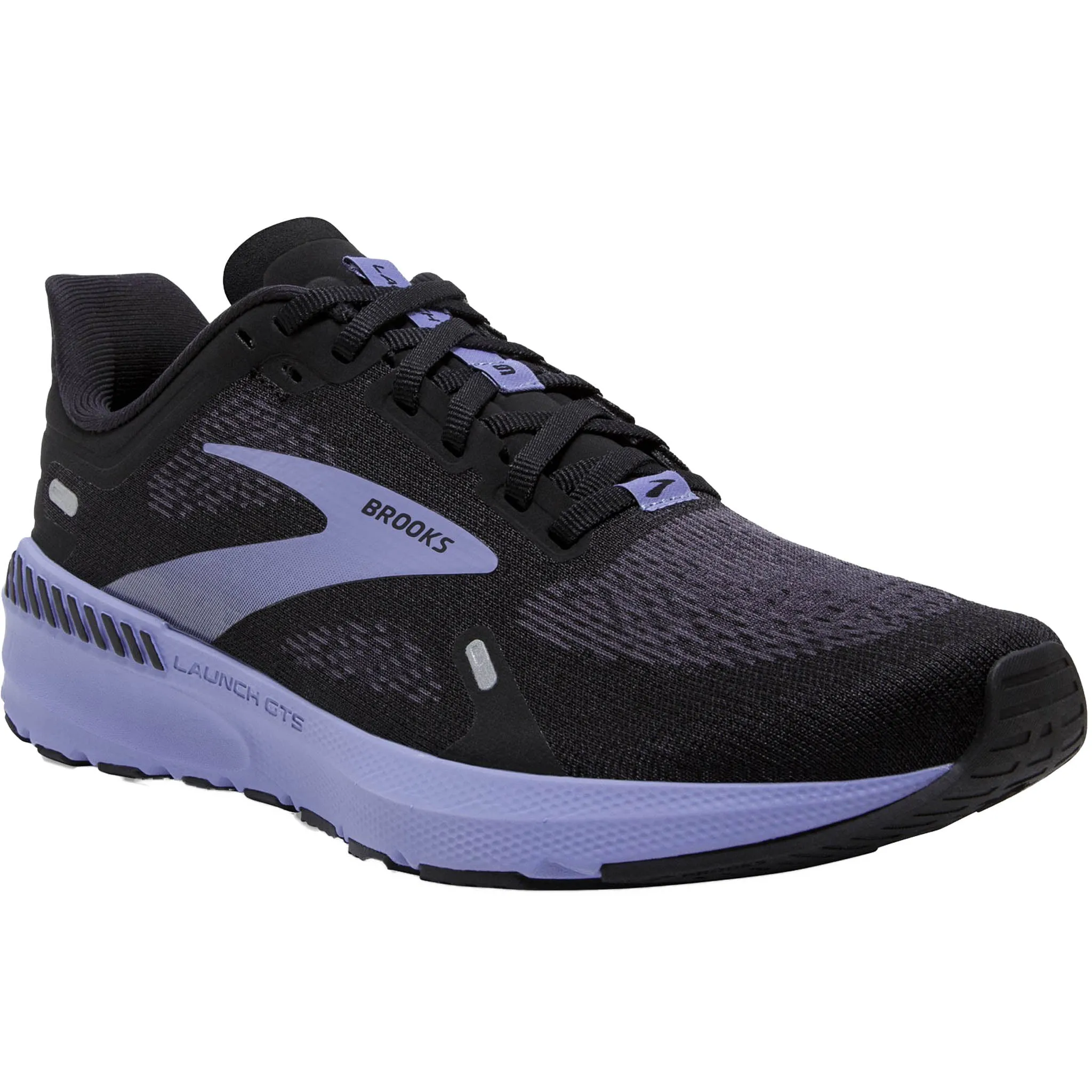 Brooks Women's 120374 060 Launch GTS 9 Black Ebony Purple Speed Support Running Shoes