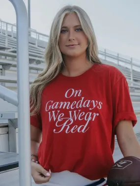 Charlie Southern On Gameday We Wear Red Tee