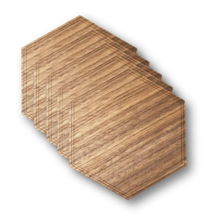 Customizable 4" Wood Coasters - 4-Pack