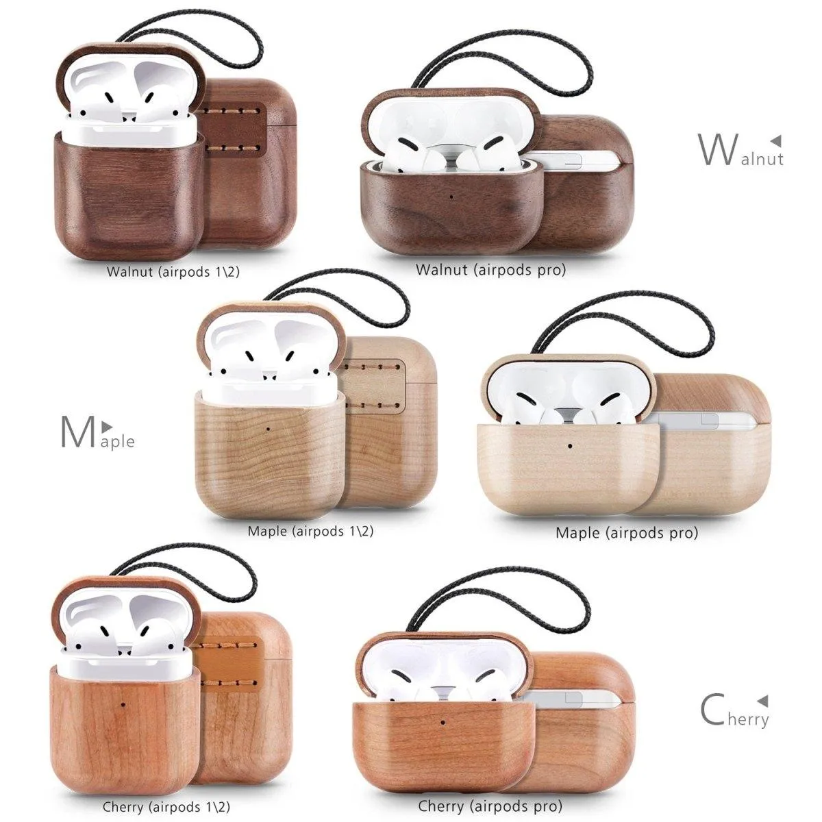 Destino Wooden Wireless Charging AirPods Case