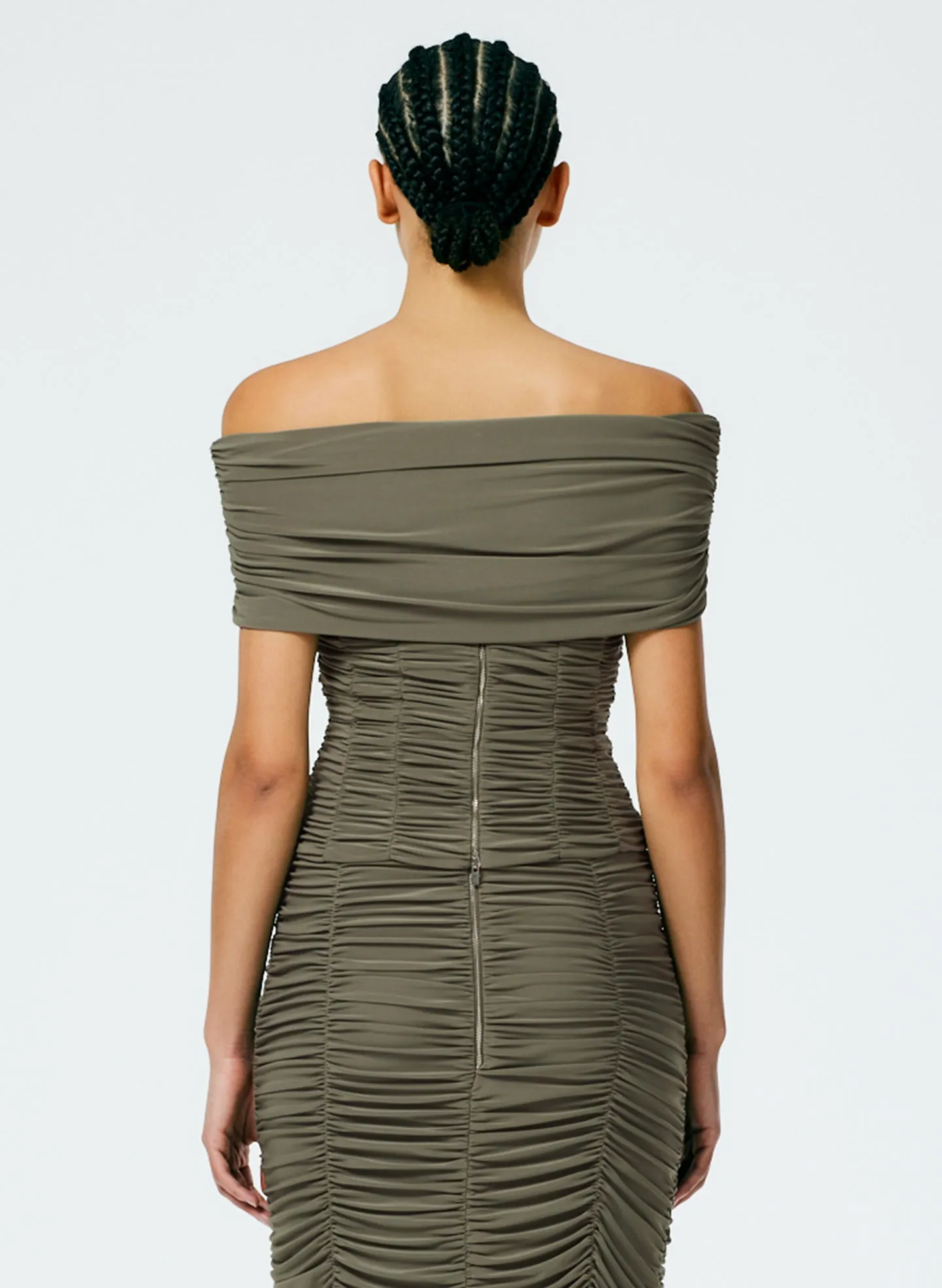 Drapey Jersey Ruched Strapless Top