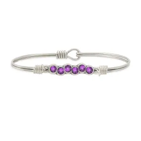 February Starlight Birthstone Bangle Bracelet