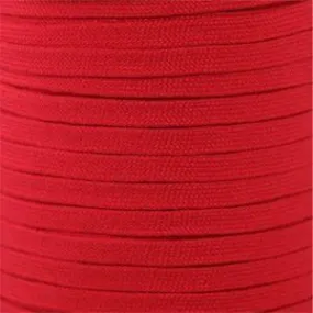 Flat Athletic Laces Custom Length with Tip - Red (1 Pair Pack) Shoelaces