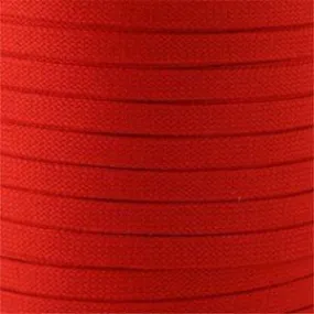 Flat Tubular Athletic Laces Custom Length with Tip - Orange (1 Pair Pack) Shoelaces