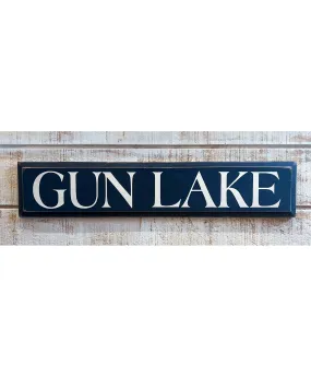 Gun Lake Wooden Sign