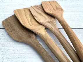 Hand Carved Cyprus Wood Spatulas