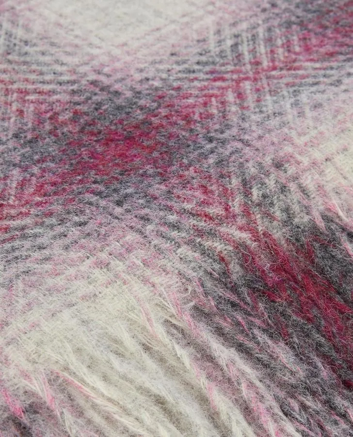 Harper Check Dusky Rose Throw