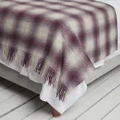 Harper Check Dusky Rose Throw