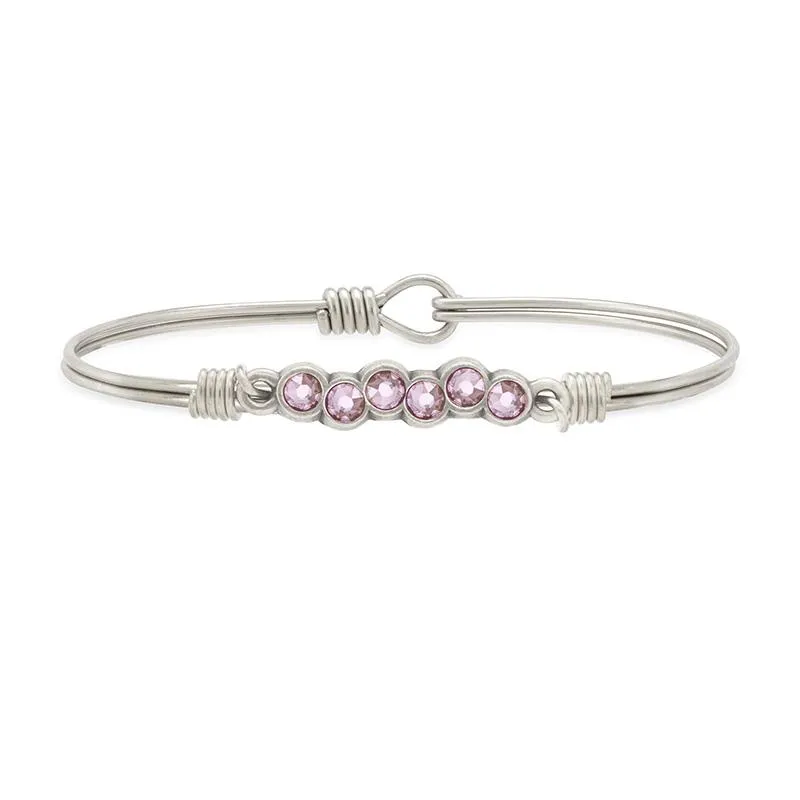 June Starlight Birthstone Bangle Bracelet