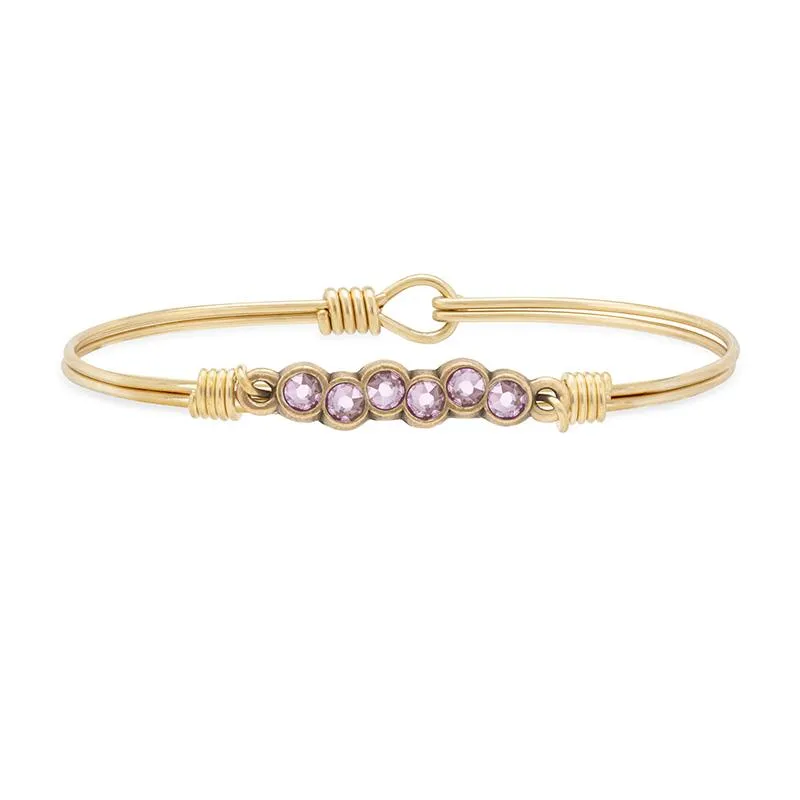 June Starlight Birthstone Bangle Bracelet