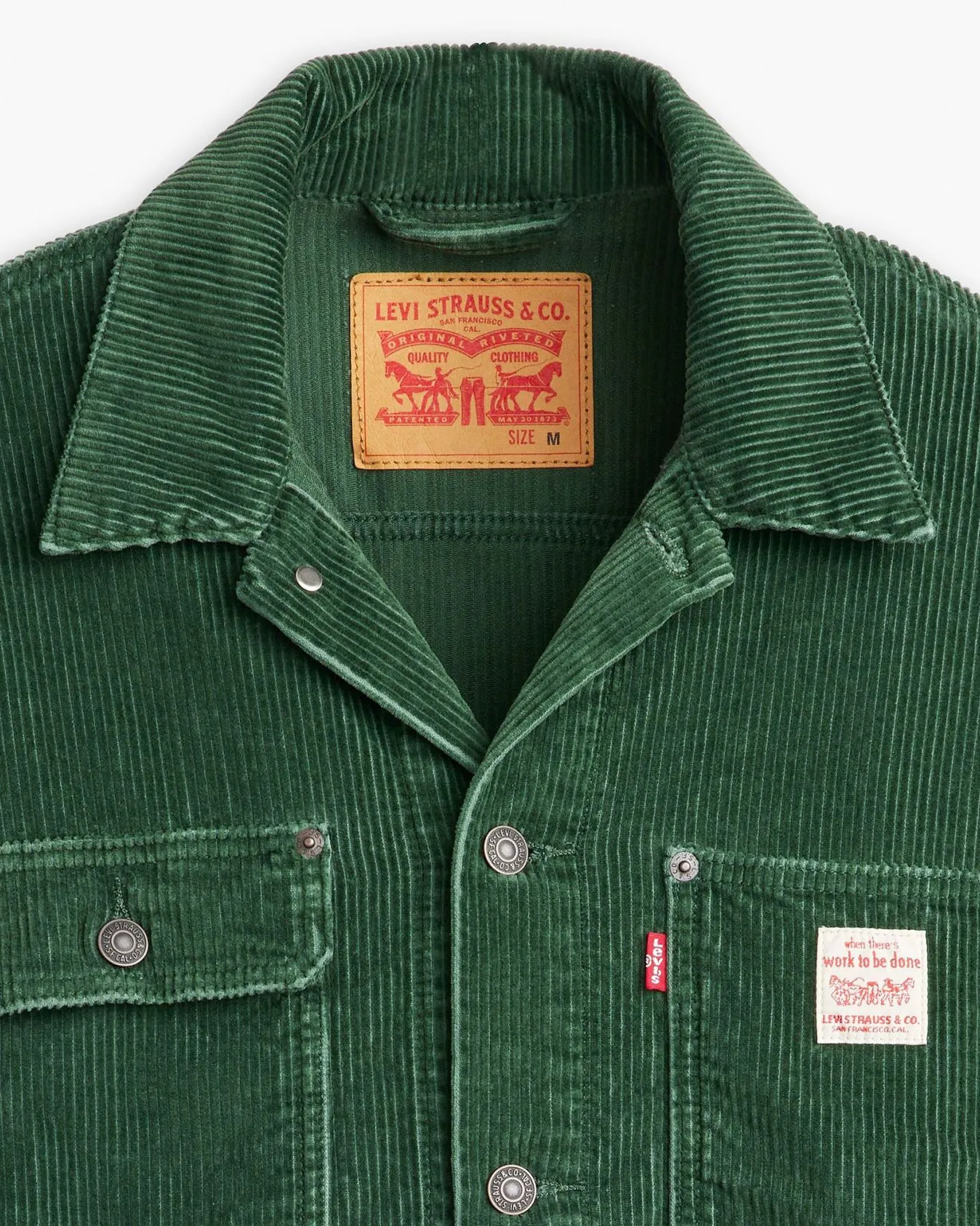 Levi's Workwear Corduroy Sunrise Trucker Jacket - Python Green