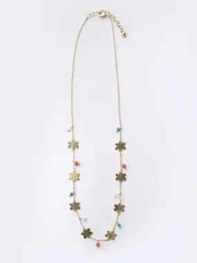 Petite Flower Necklace - Gold