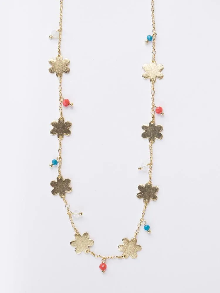 Petite Flower Necklace - Gold