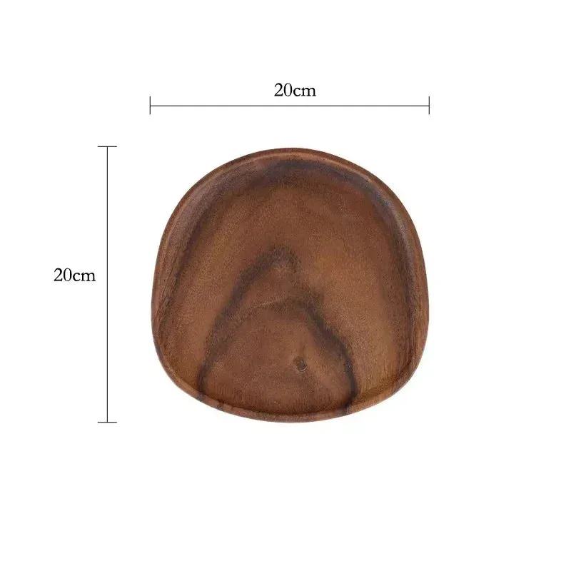 Round Wooden Plate - Acacia Wood