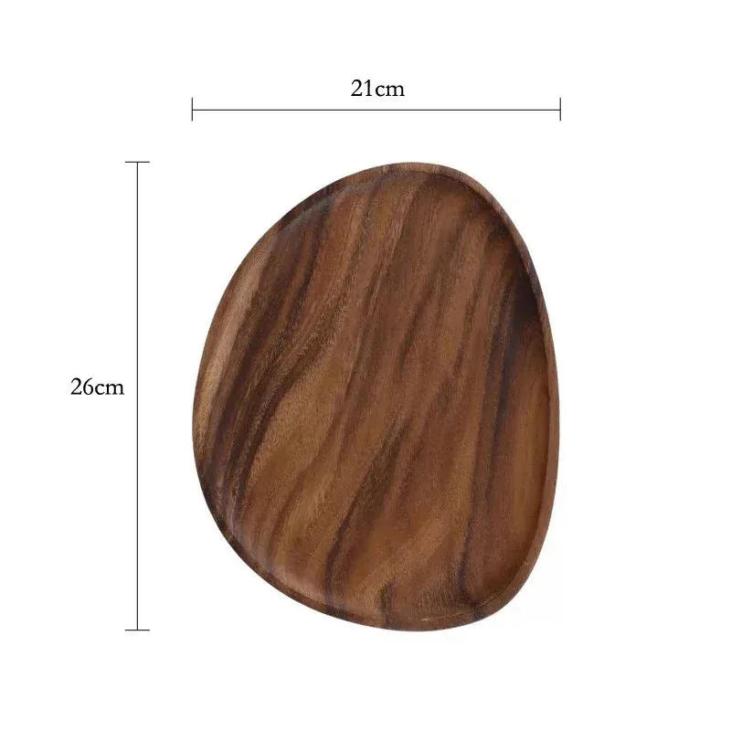 Round Wooden Plate - Acacia Wood