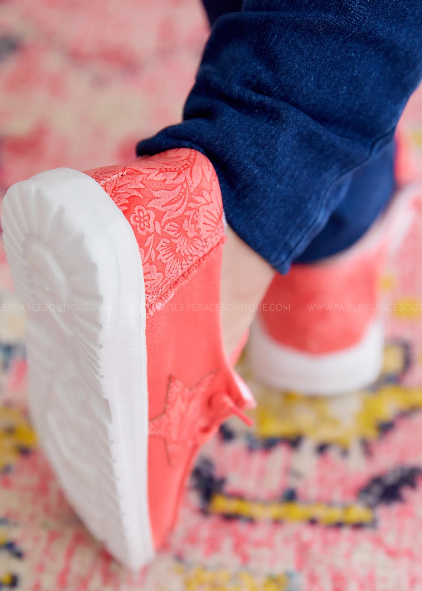 Stella Sneakers by Gypsy Jazz - Coral - LAST ONE FINAL SALE