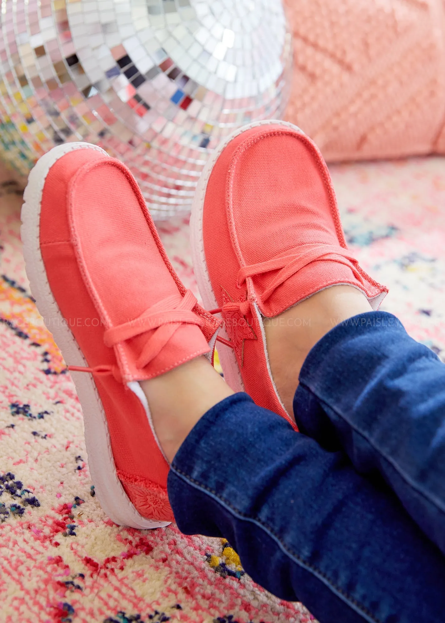 Stella Sneakers by Gypsy Jazz - Coral - LAST ONE FINAL SALE