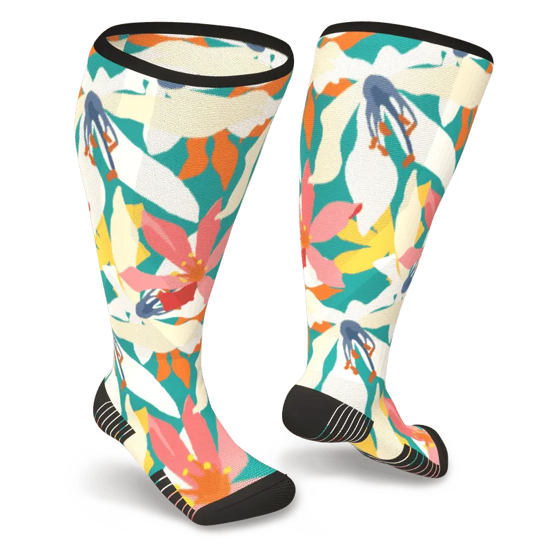 Tropical Bliss Diabetic Compression Socks