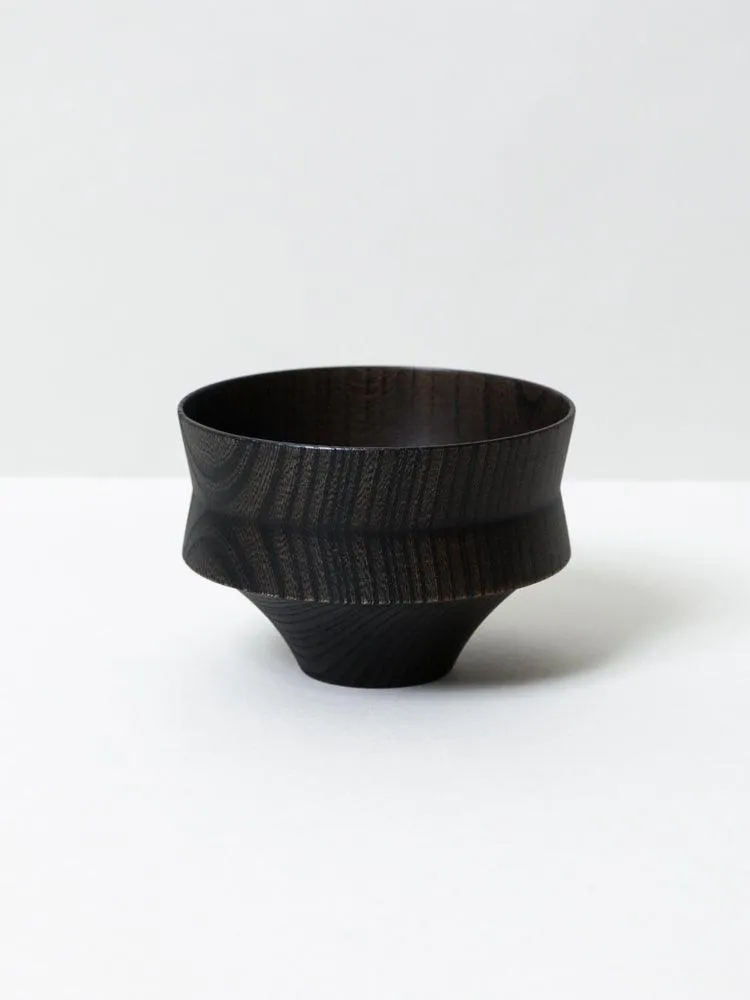 Tsumugi Wooden Bowl - Kine, Black