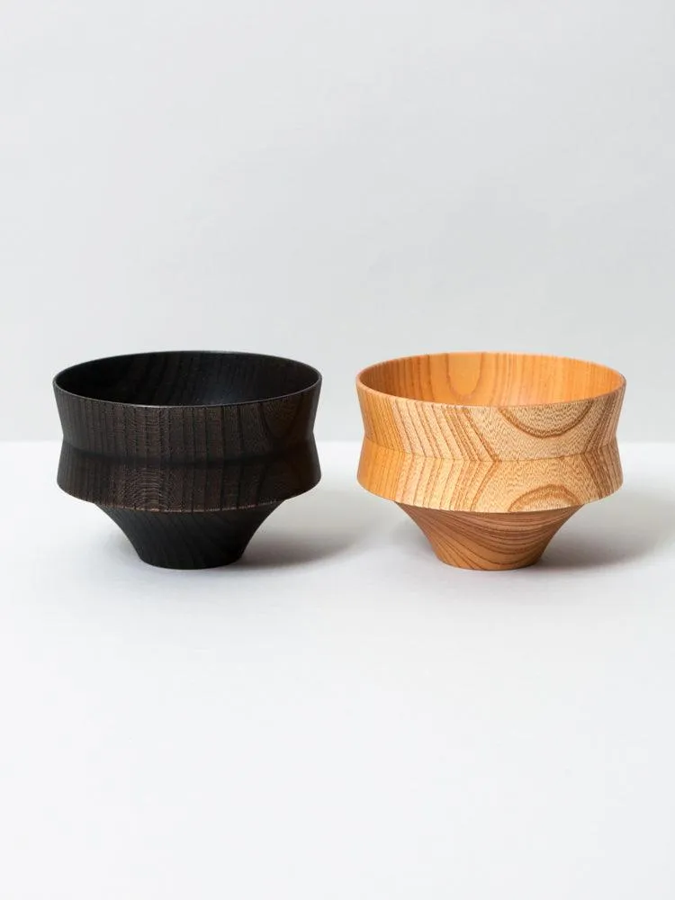 Tsumugi Wooden Bowl - Kine, Black