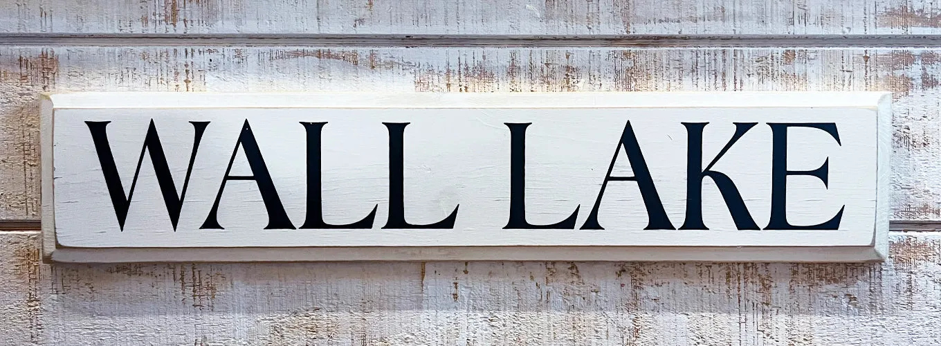 Wall Lake Wooden Sign