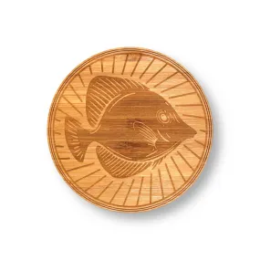 Wooden Coasters 4" (Yellow Tang in Bamboo) 4-Pack